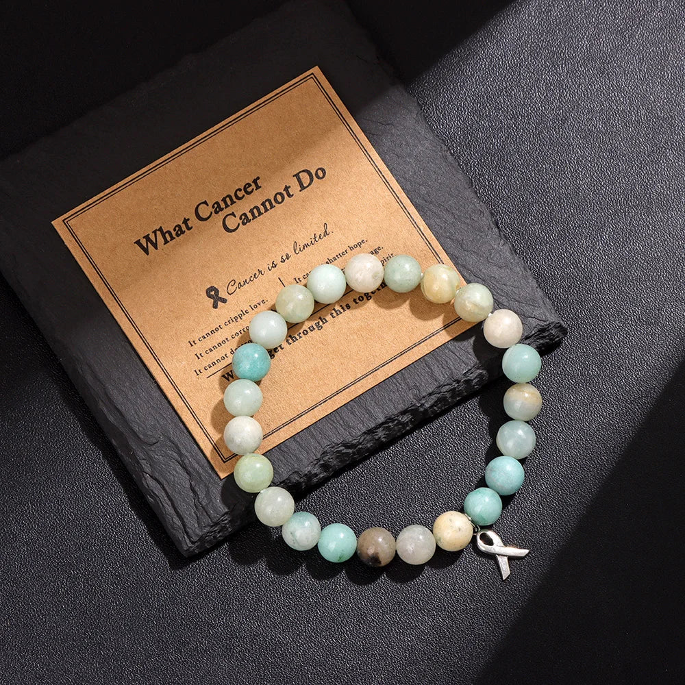 Bekky Ribbon Handmade Cat Eye Stone Bracelet Opal Quartz Pink Ribbon – Becky's ...