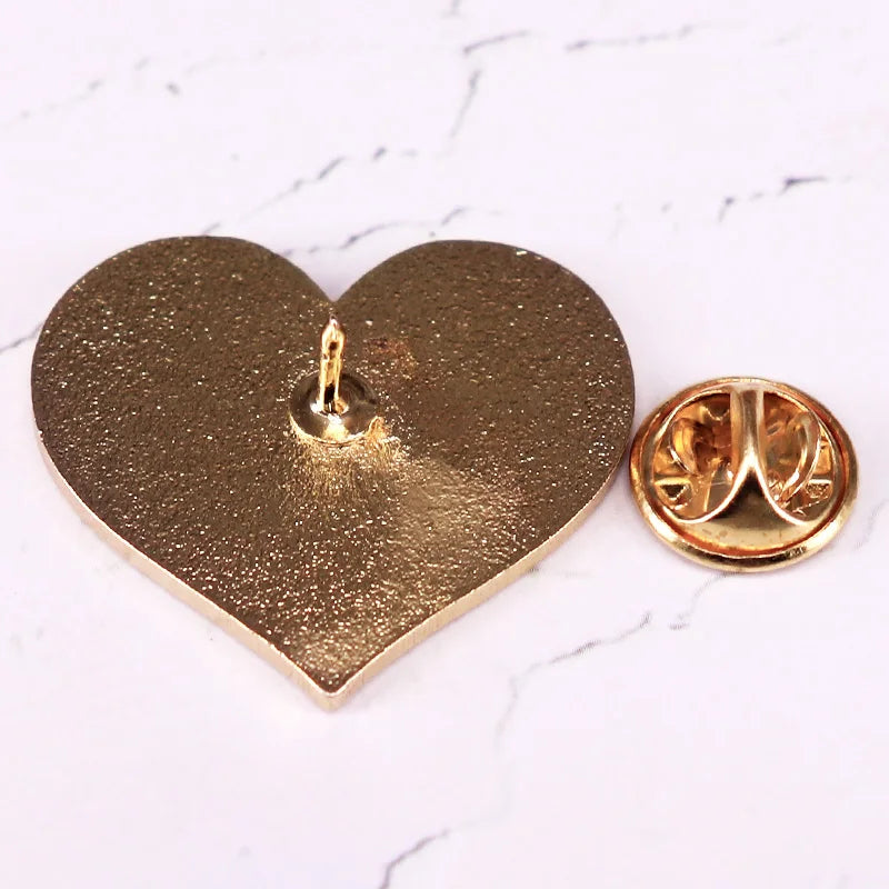 the CURRENTLY OVERTHINKING - Glitter Heart Enamel Pin Mental Health Anxiety Brooch