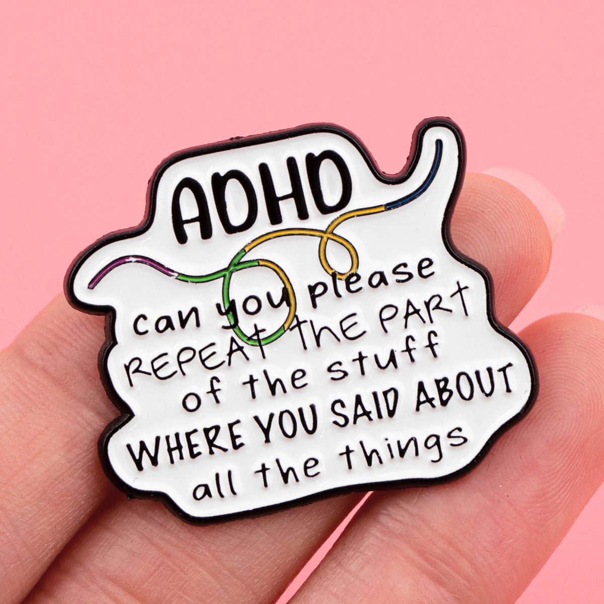 the MENTAL HEALTH - "On/Off Switch" Enamel Pin, ADHD Awareness Brooch Pins, Lapel Pins Badge Clothing Accessories Funny Jewelry Gift