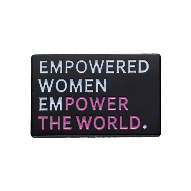 Girl Power Enamel Pins She Believed She Could So She Did Brooches Bag Clothes Lapel Badges Feminist Jewelry Gift for Friends