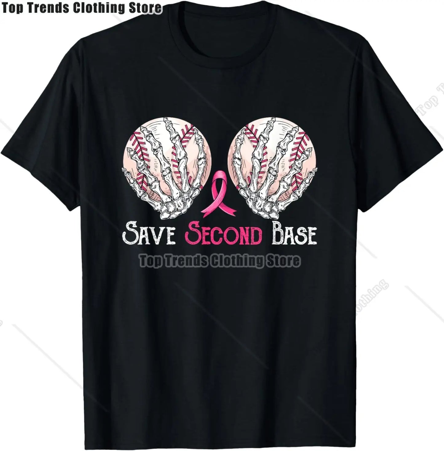 In October We Wear Pink Ghost Witch Breast Cancer Awareness T-Shirt Cosplay Clothes Streetwear Tee Shirt Plus Size Tops