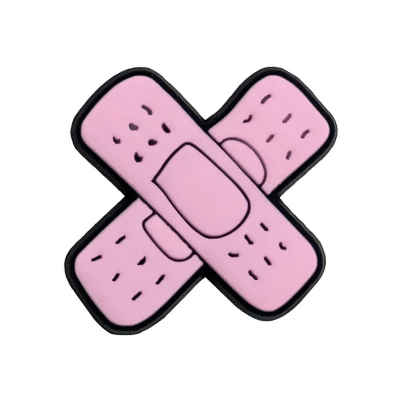 1/16pcs Cancer Ribbon Shoe Decorations Breast Cancer Ribbon Shoe Decorations Care for Women's Health Pins Clog Jeans for Women