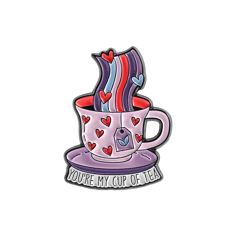 the PINK LADY - Cartoon Pink Cat Enamel Pins Custom Certified GYM Cat, Big Booty Club Brooch Cute Spray Rainbow Doughnut Lapel Badges Jewelry