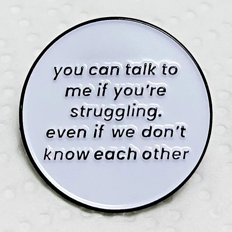the OKIE-DOKIE - Fun Mental Health Awareness Badges, Self Anxiety Brooch Lapel Pins for Fashion, Women Jewelry Accessories