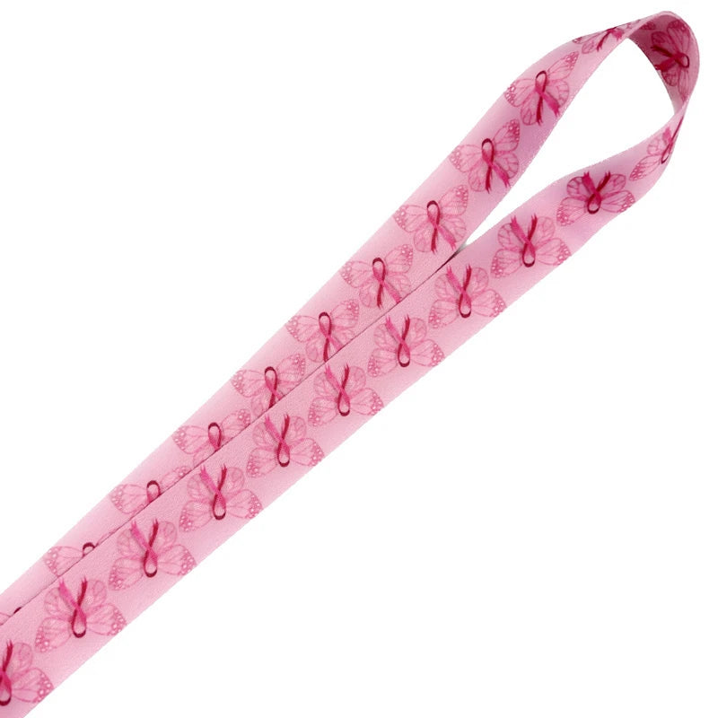 the VIP LANYARD - Prevention of Breast Cancer Pink Ribbon Women Lanyard, Neck Key Strap for Phone Keys ID Card
