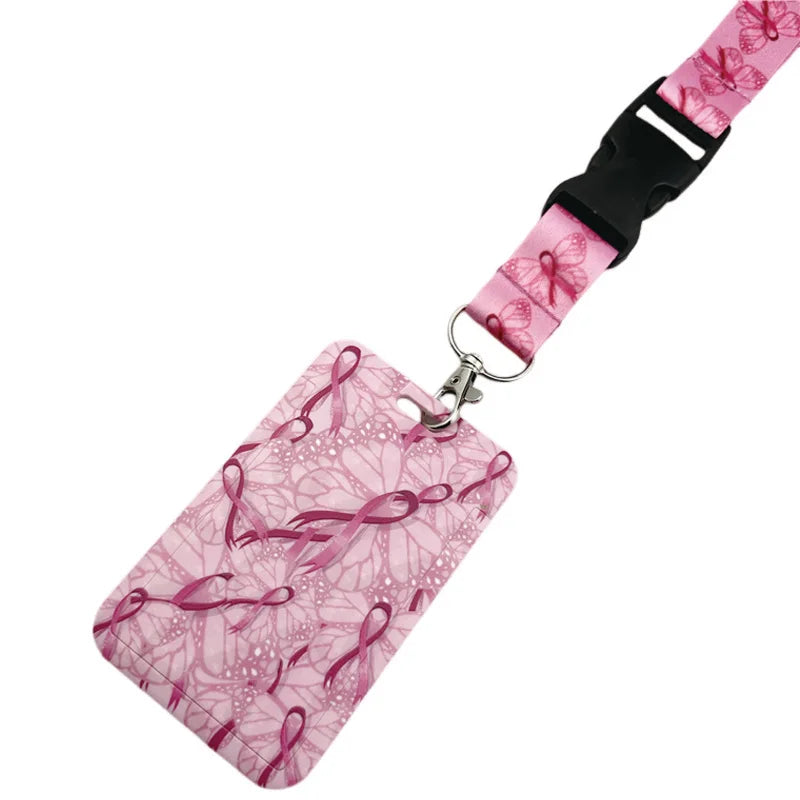 the VIP LANYARD - Prevention of Breast Cancer Pink Ribbon Women Lanyard, Neck Key Strap for Phone Keys ID Card