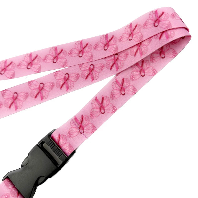 the VIP LANYARD - Prevention of Breast Cancer Pink Ribbon Women Lanyard, Neck Key Strap for Phone Keys ID Card
