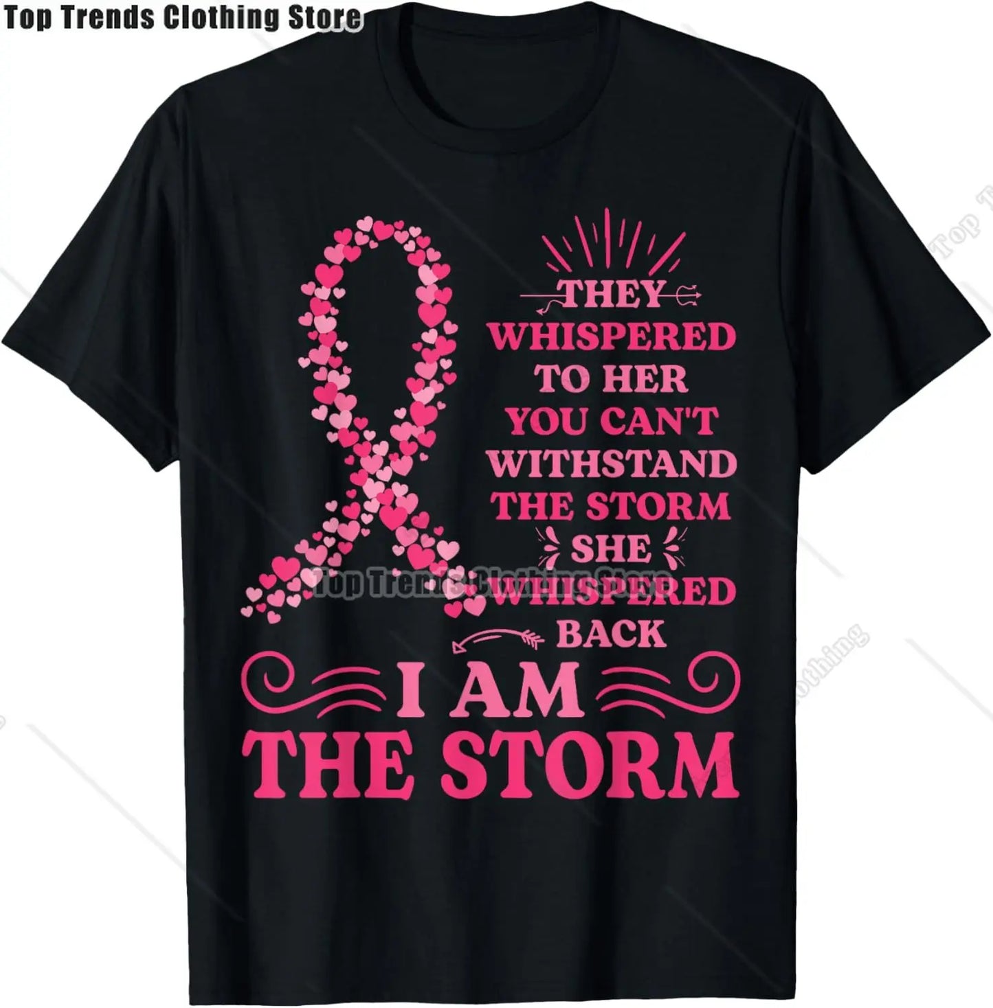 In October We Wear Pink Ghost Witch Breast Cancer Awareness T-Shirt Cosplay Clothes Streetwear Tee Shirt Plus Size Tops
