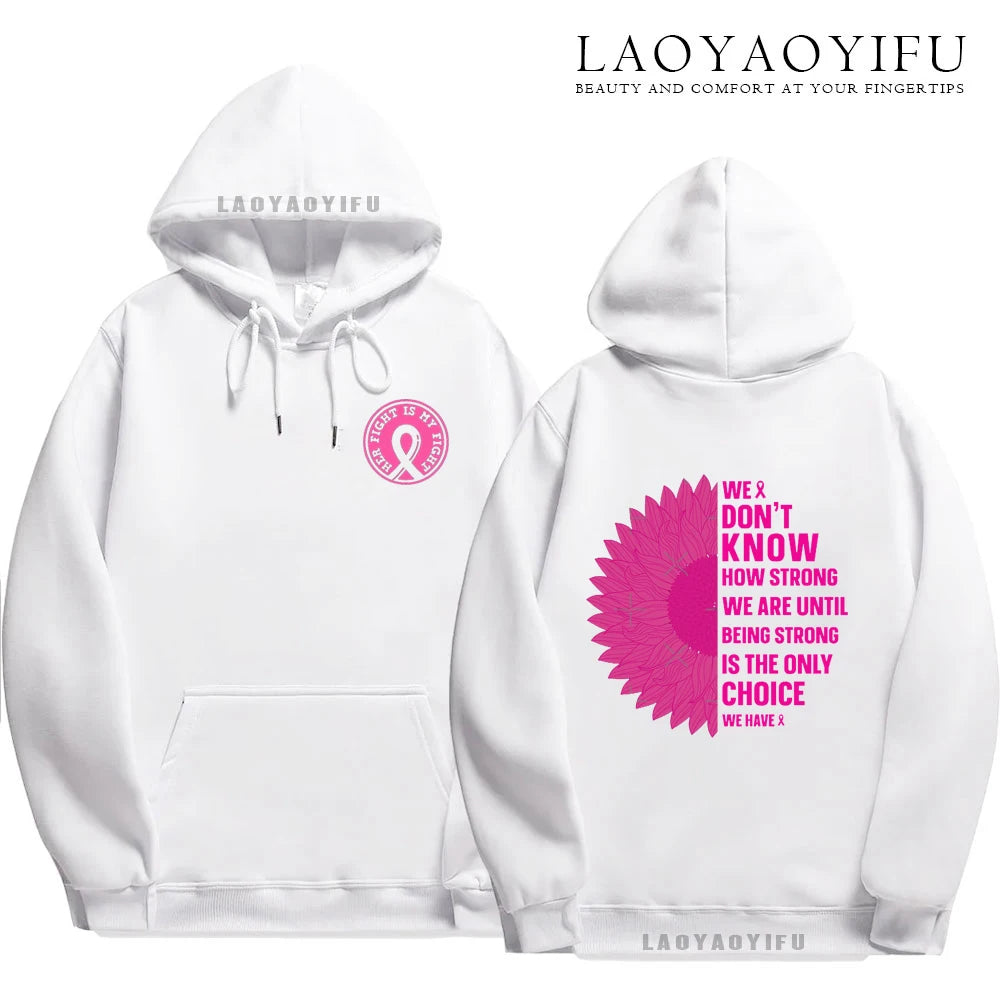 Family Pack Pink Awareness Ribbon Hoodies Survivor Support Winter Collection Spring and Autumn‌ Pink Ribbon Breast Cancer Gifts