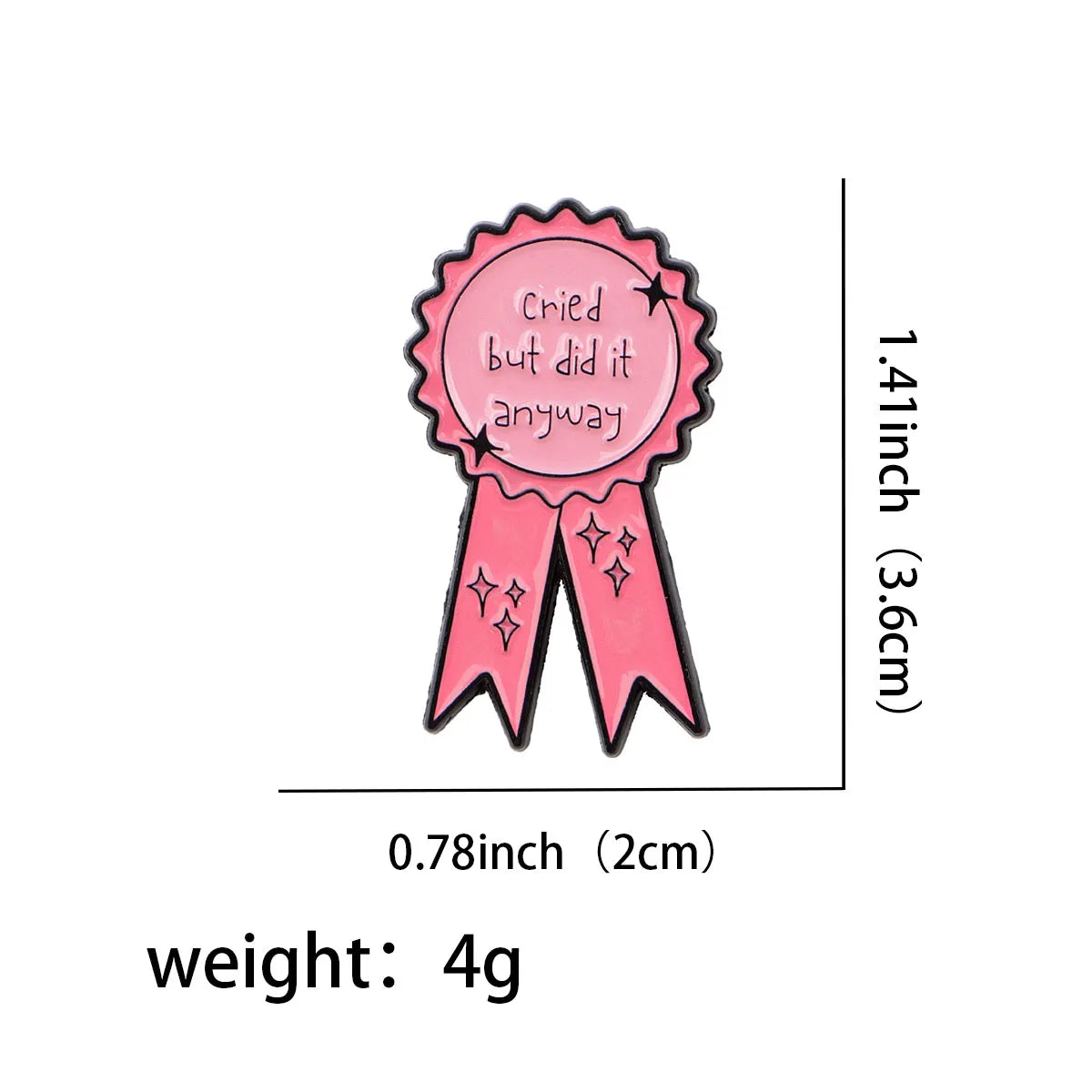 Funny "Cried" Enamel Pin Pink Ribbon Brooch Pines Lapel Pins Badge on Backpack Clothing Accessories Fashion Jewelry Gift For Her