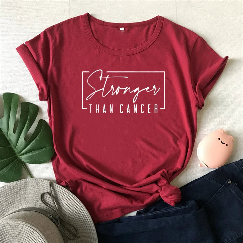 the STRONGER THAN CANCER - Cancer Survivor T-Shirt