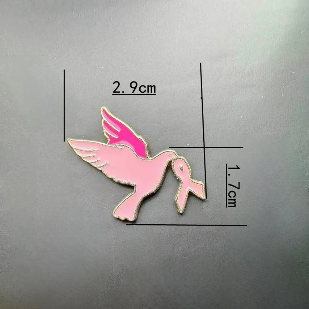 Breast Cancer Ribbon Brooch Breast Cancer Pin Breast Cancer Awareness Pin Pink Ribbon Badge For Support Fashion Accessories