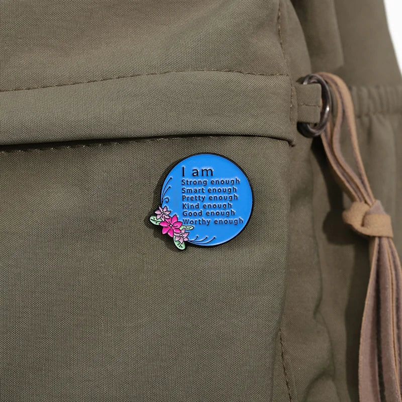 the LIMITED EDITION - Start Each Day with a Grateful Heart Enamel Pins, Custom Quotes Positive Phrase Metal Brooch Lapel Badge Jewelry Gift for Friends