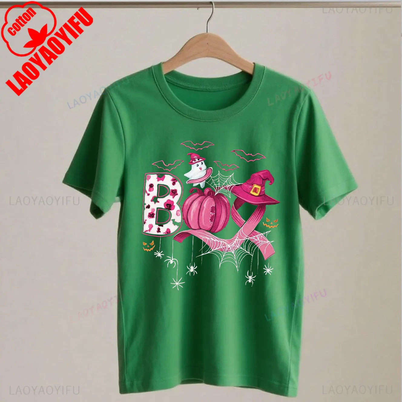 Breast Cancer Boo Shirts Pink Pumpkin Witch Hat Halloween Cancer Tshirt Cancer Awareness Gift Pink October Tee Cotton Tee Tops