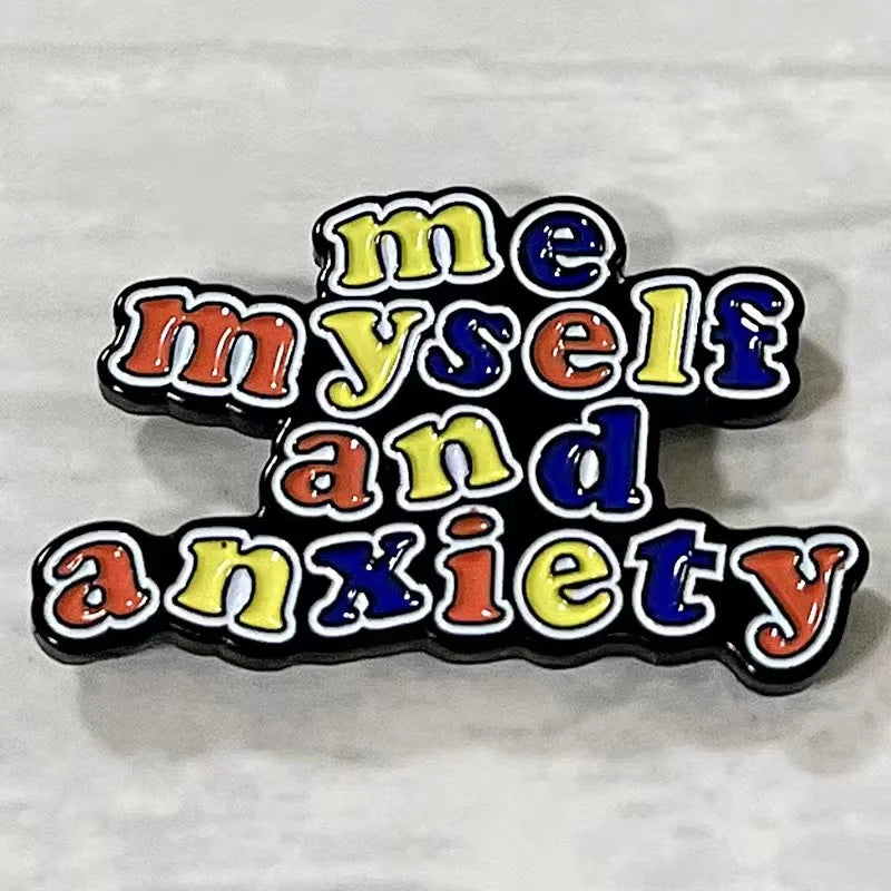 the OKIE-DOKIE - Fun Mental Health Awareness Badges, Self Anxiety Brooch Lapel Pins for Fashion, Women Jewelry Accessories