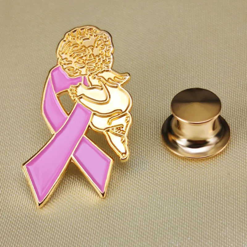 Bekky Ribbon the BREAST CANCER AWARENESS - Pink Ribbon Lapel Pins/Brooches – Becky's ...