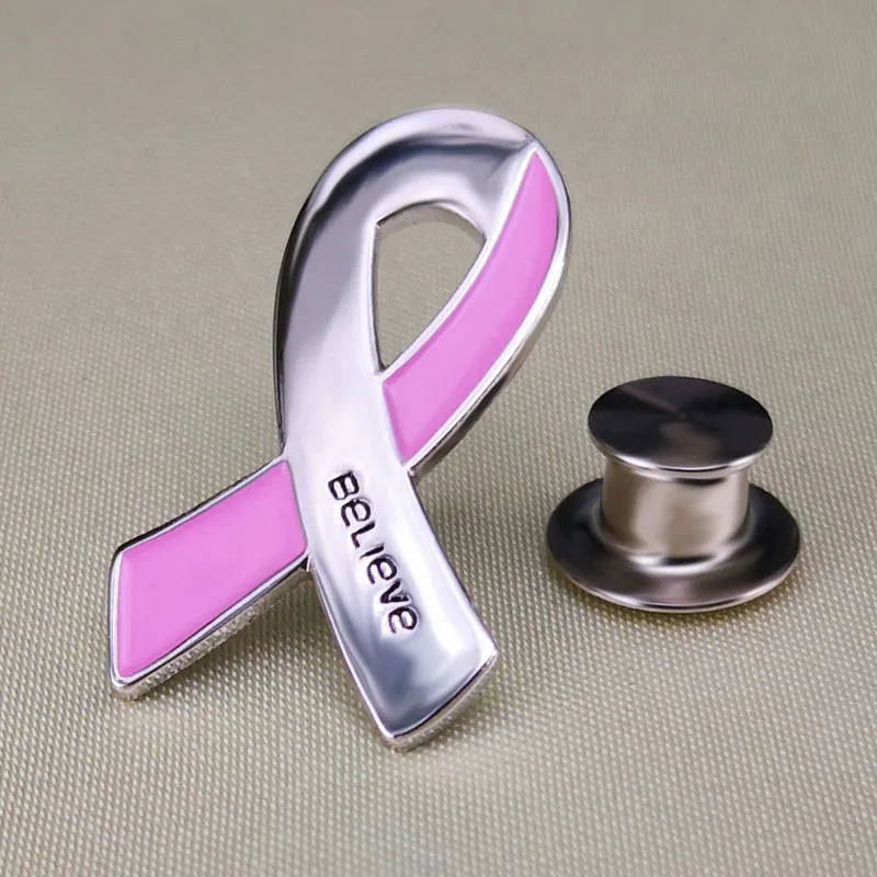 Bekky Ribbon the BREAST CANCER AWARENESS - Pink Ribbon Lapel Pins/Brooches – Becky's ...