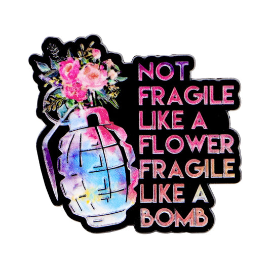 the GRENADE - Enamel Pin, Flower Brooches for Women, Lapel Pins Badge