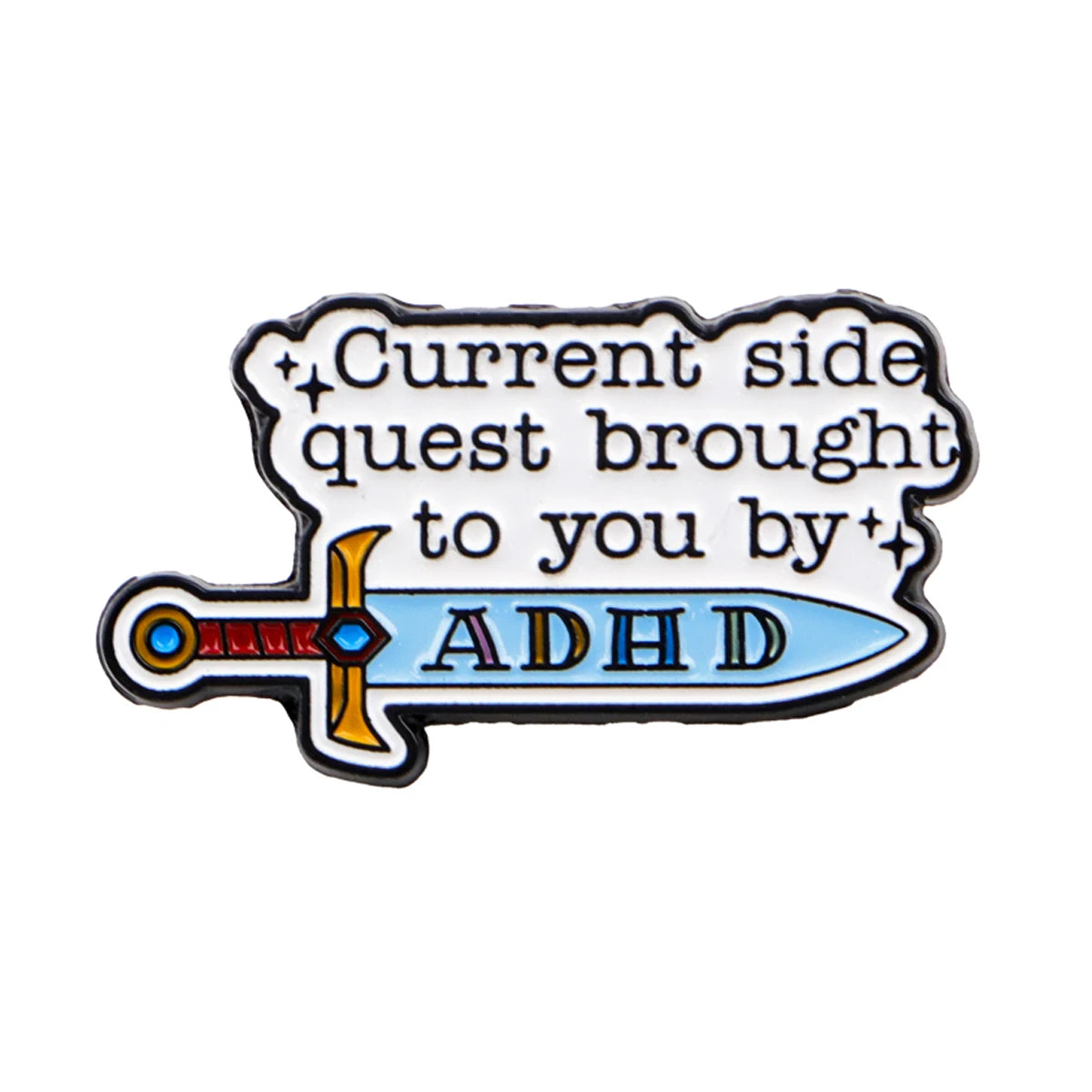 the SARCASTIC GAL - Enamel Pins ADHD Brooch Badge on Backpack Lapel Pin, Costume Accessories Fashion Jewelry Gifts
