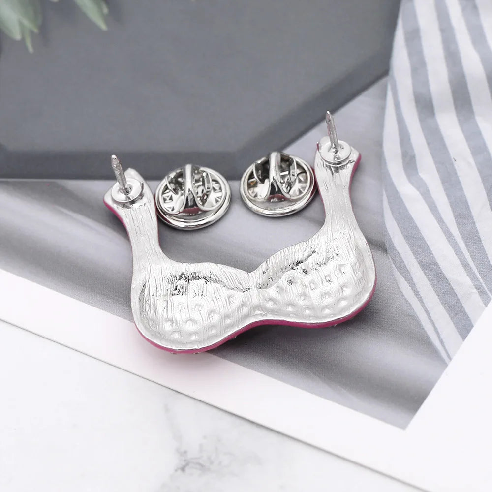 Breast Cancer Awareness Jewelry Pink Ribbon Rhinestone Brooches Women's Metal Badge Pins Fundraisers Events Gift