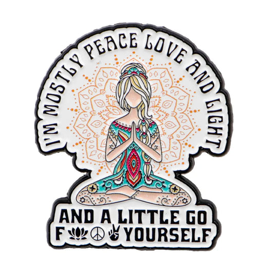 the ZEN MAMA - Funny Yoga Enamel Pin, Humorous Quote Brooches for Women, Lapel Pins Badge