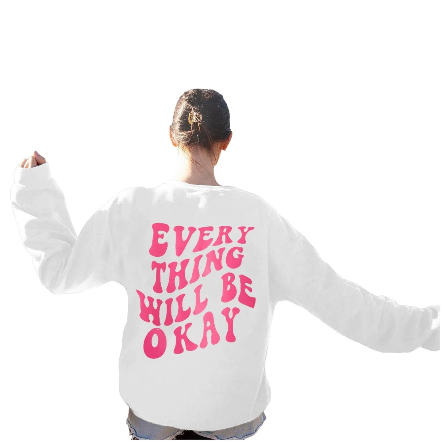 Autumn Hoodies For Women Long Sleeve Sweatshirt Casual Round Neck Loose Pullover Sudaderas Con Capucha Para Mujer