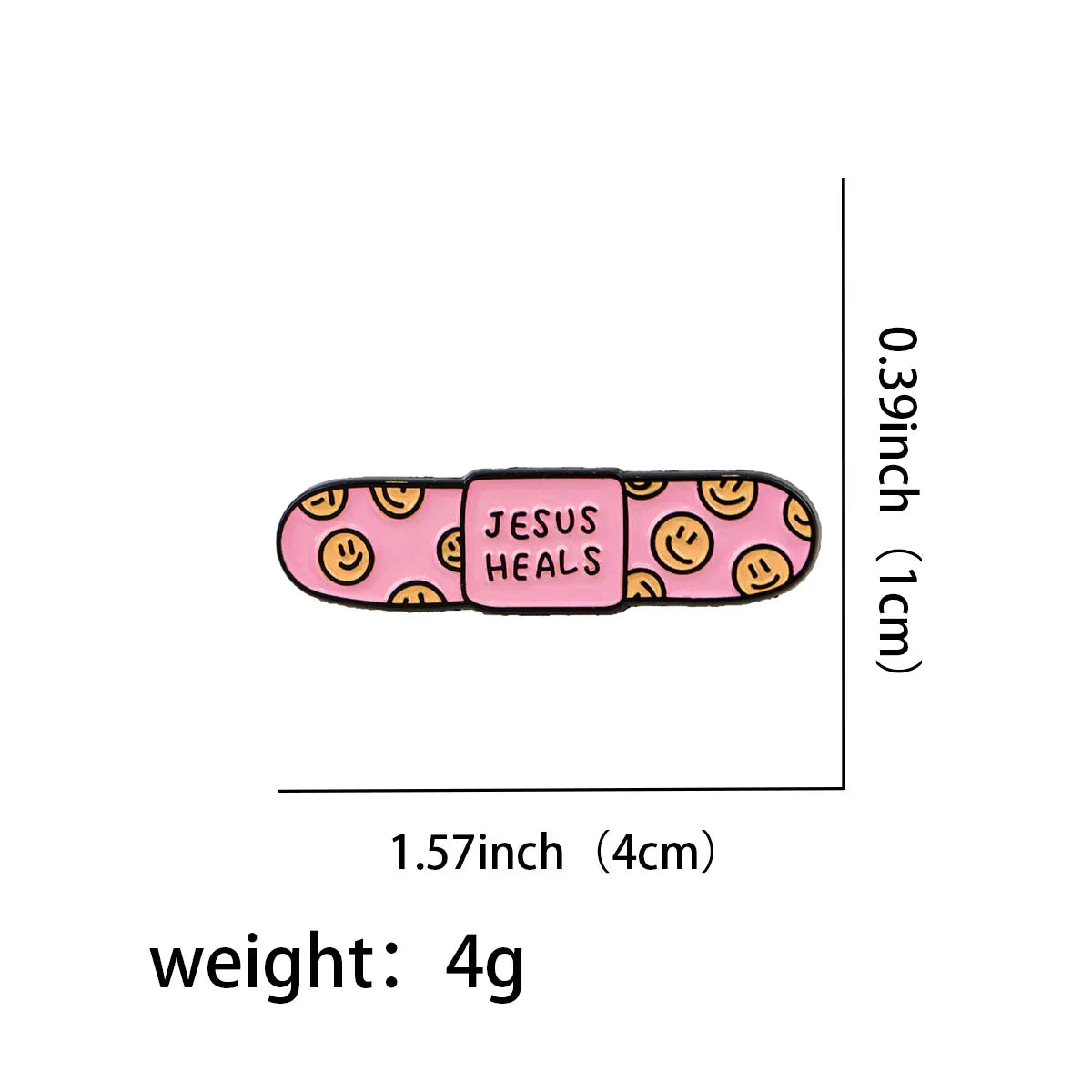 the JESUS HEALS - Jesus Heals Band-Aid Enamel Pin, Kawaii Lapel Pins for Backpacks Cartoon Badges Cute Brooch for Clothes Jewelry Gifts for Friends