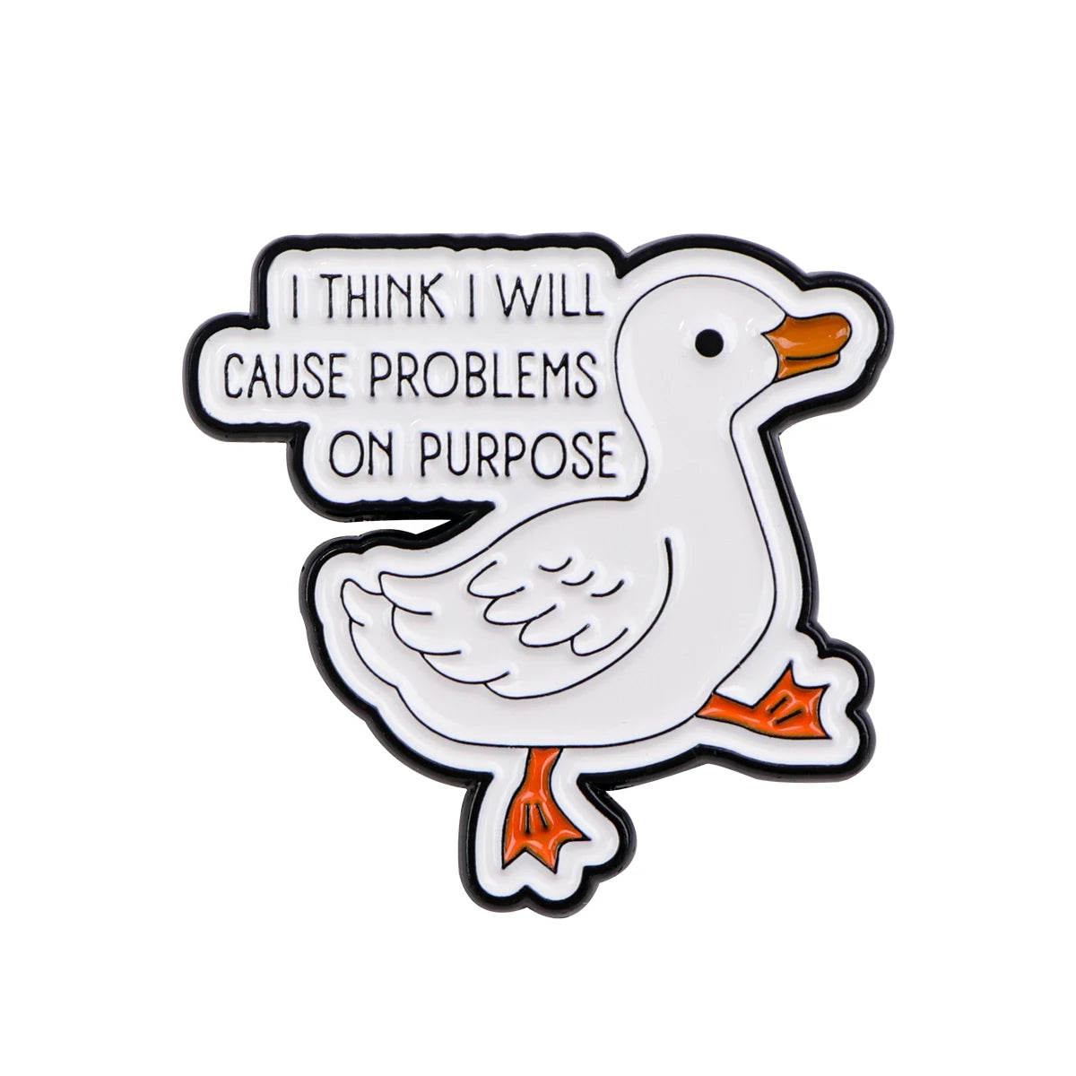 the SILLY GOOSE - Enamel Pins Badge, Collar Lapel Pin, Jewelry Birthday Gifts for Friends