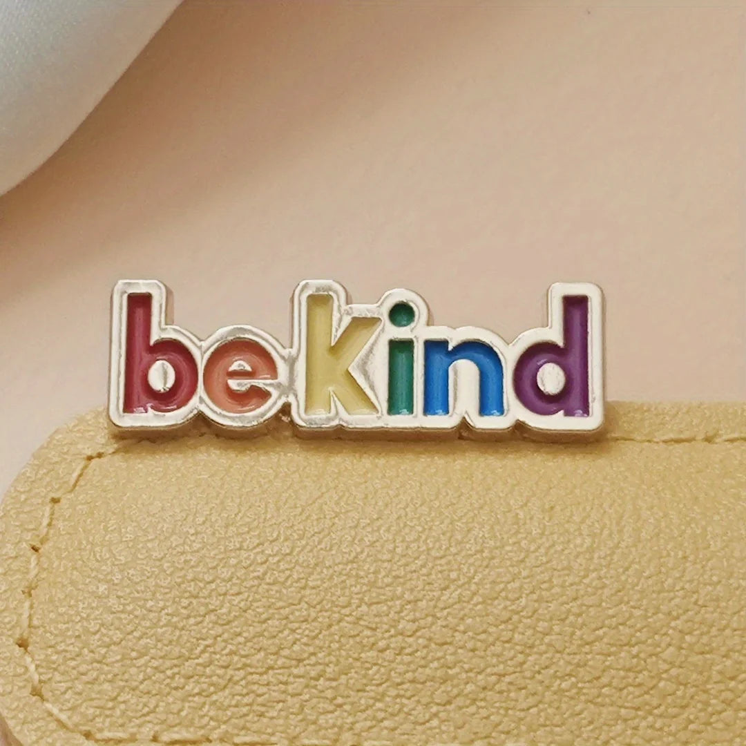 Be Kind Rainbow Enamel Pin Brooch - 1 Piece Fashion Accessory for Men & Women Clothing Bags