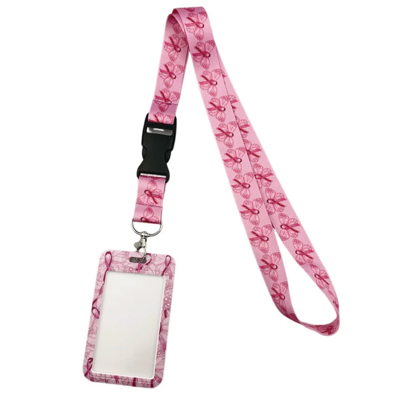 the VIP LANYARD - Prevention of Breast Cancer Pink Ribbon Women Lanyard, Neck Key Strap for Phone Keys ID Card
