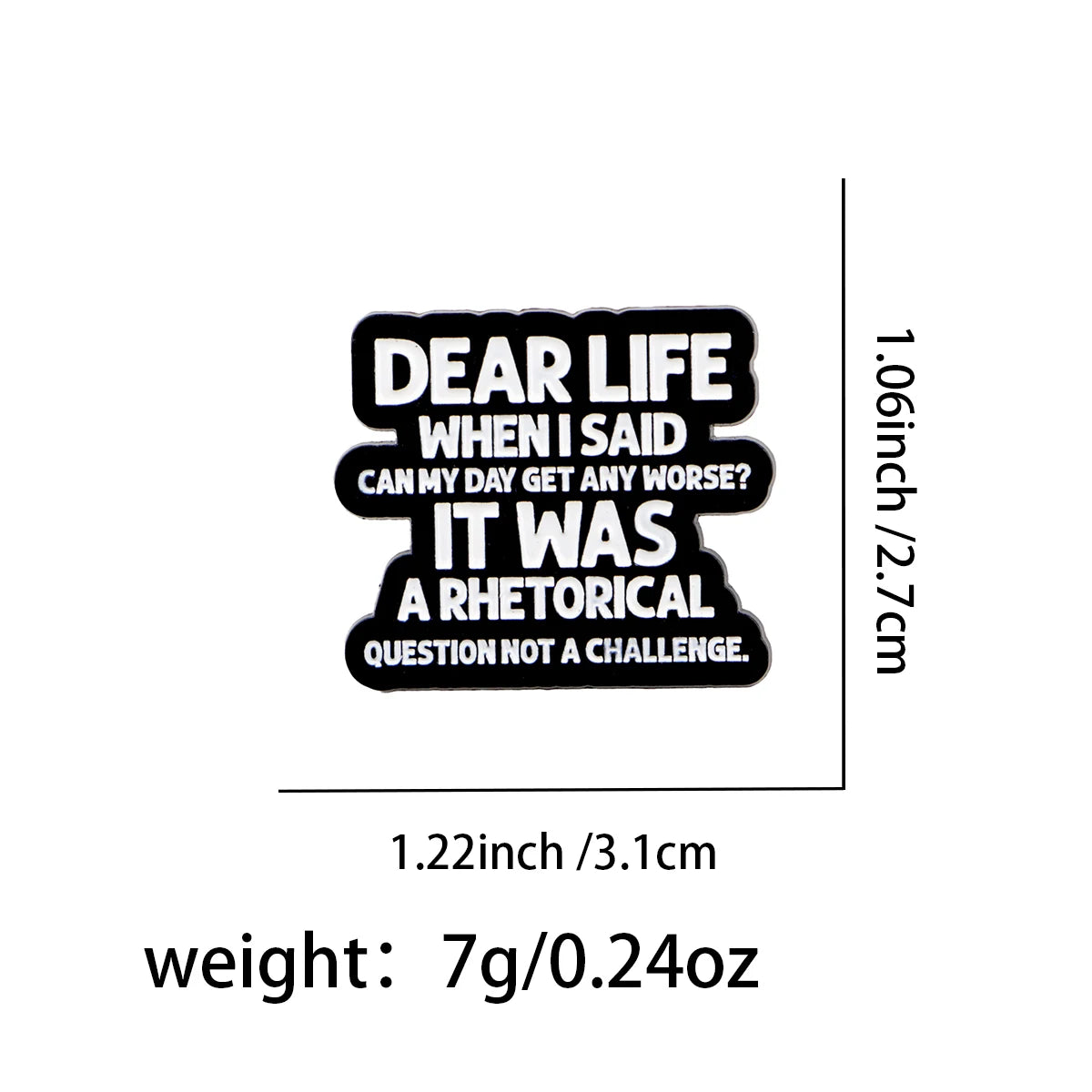 the FUNNY GIRL - Inspirational Sayings Enamel Pin, Funny Quotes Brooch Pins, Lapel Pins Badge Clothing Accessories Fashion Jewelry Gifts