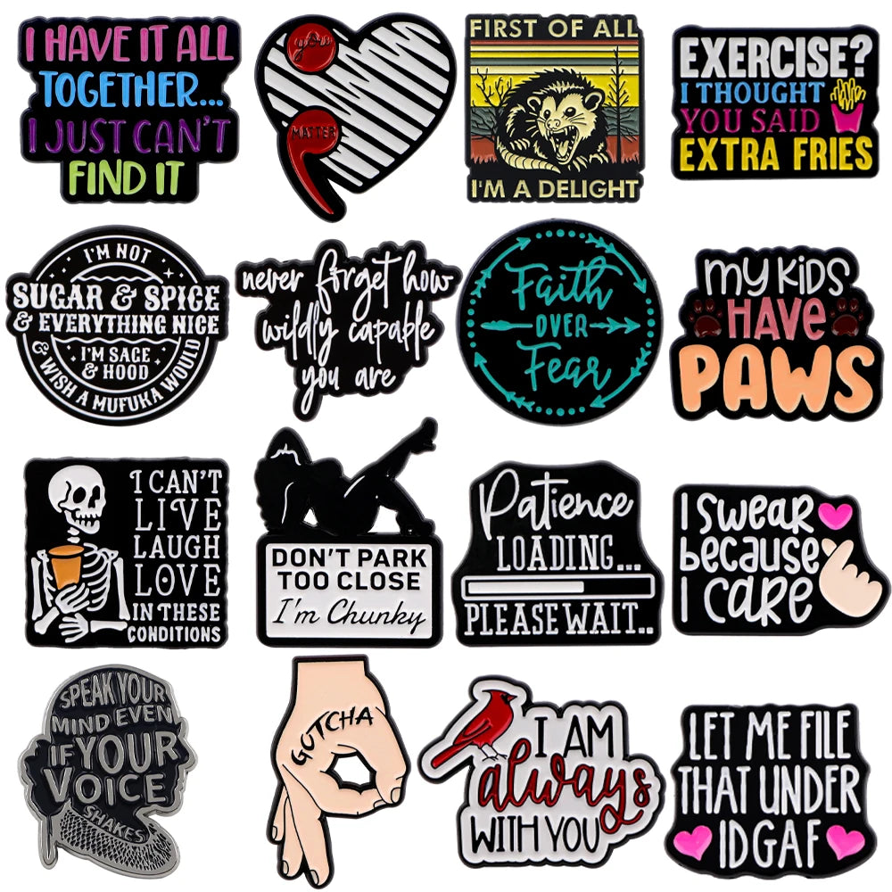 the SMARTY-PANTS - Enamel Pin Cartoon Brooches Bag Lapel Pin, Holiday Badge Backpack Decoration Jewelry Gift