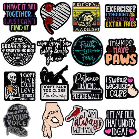 the SMARTY-PANTS - Enamel Pin Cartoon Brooches Bag Lapel Pin, Holiday Badge Backpack Decoration Jewelry Gift