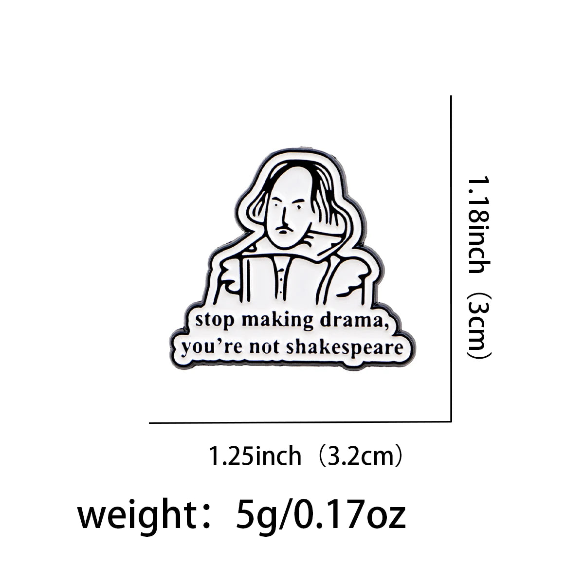 the SHAKESPEARIAN - Shakespeare Quotes Enamel Pins, Funny Phrase Brooch Lapel Pin Badge, Clothing Accessories Fashion Jewelry Friend Gifts