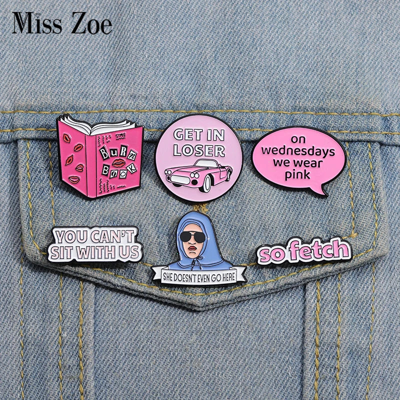 the MEAN GIRLS - Enamel Pins Custom Brooches Lapel Badges Cartoon Campus Youth Movie Jewelry Gift for Friends