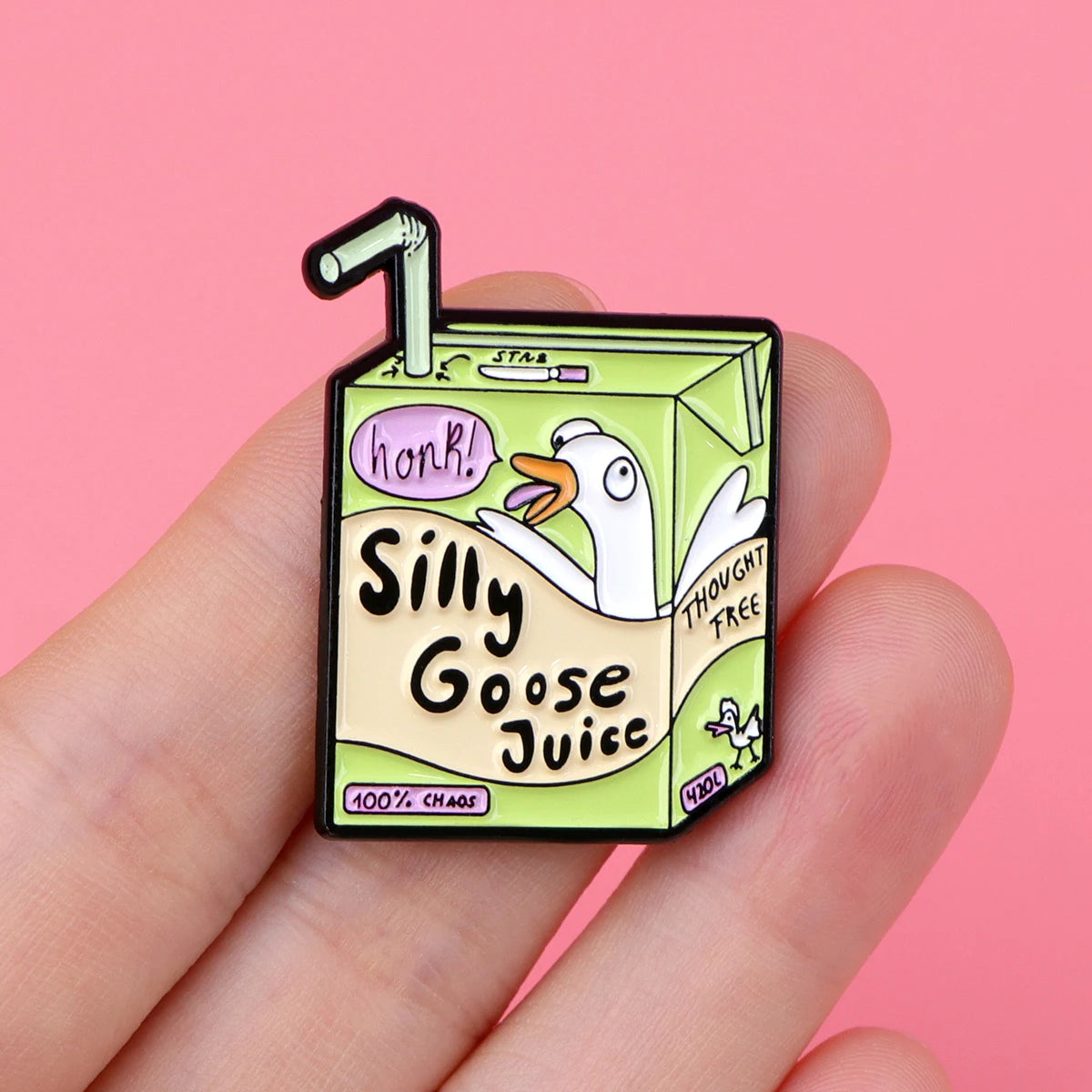 the SILLY GOOSE - Enamel Pins Badge, Collar Lapel Pin, Jewelry Birthday Gifts for Friends