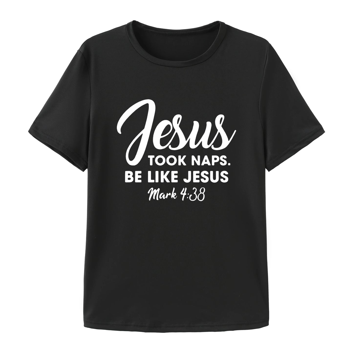 the SOUL ANCHOR - Jesus Took Naps Be Like Jesus Christian T-Shirt, Fashion Casual Summer Top Woman's Clothing
