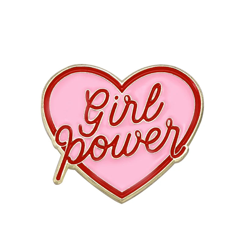 Girl Power Enamel Pins She Believed She Could So She Did Brooches Bag Clothes Lapel Badges Feminist Jewelry Gift for Friends