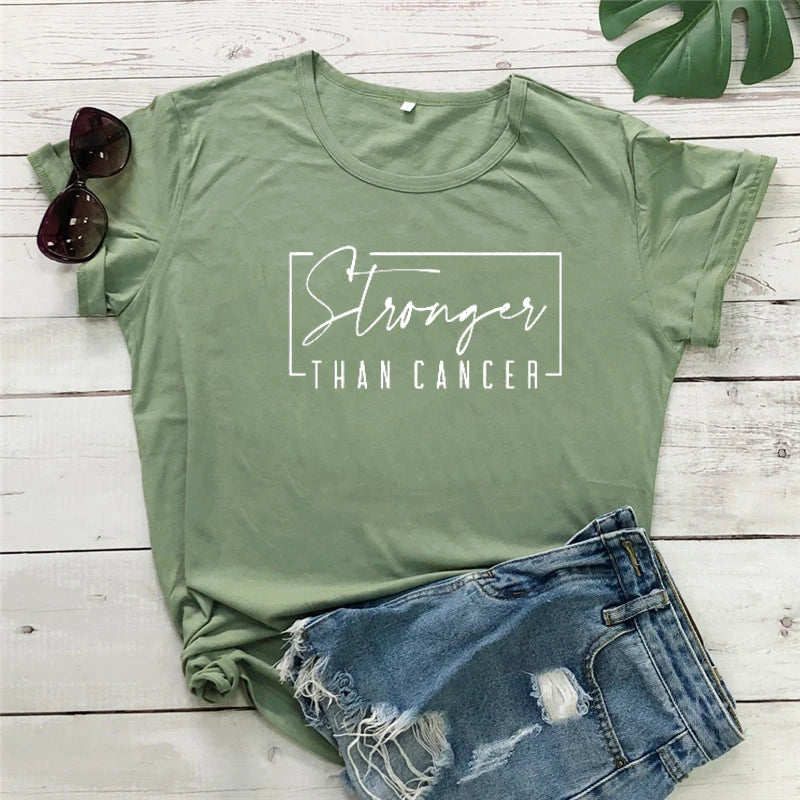 the STRONGER THAN CANCER - Cancer Survivor T-Shirt